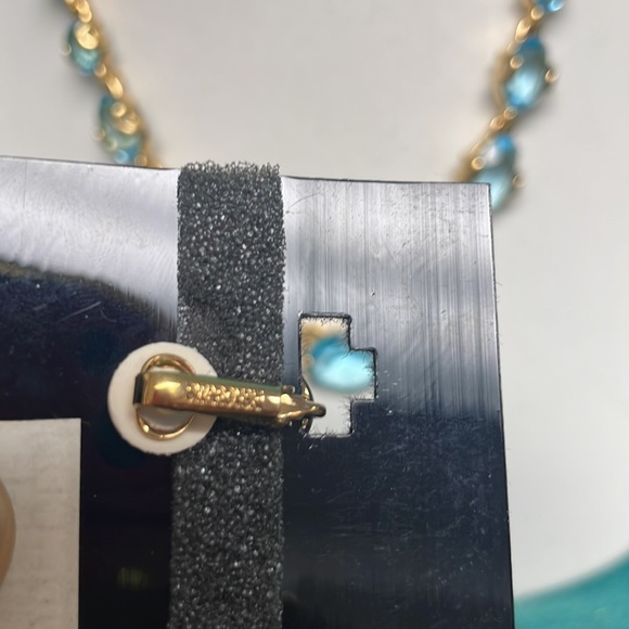 Beautiful Swarovski Necklace and erring set blue huge stones rare new - Picture 3 of 10